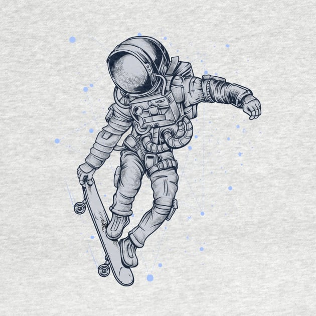 Astronaut with skateboard by Misfit04